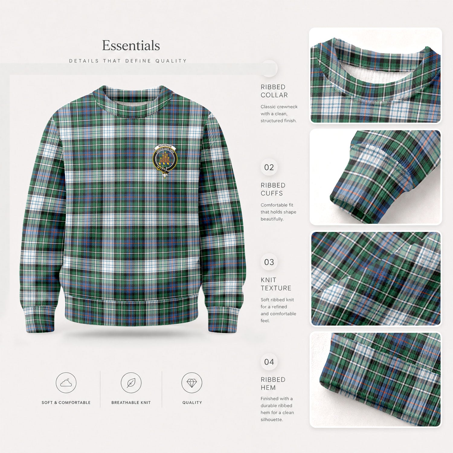 McKenzie Dress Ancient Tartan Crest Sweater