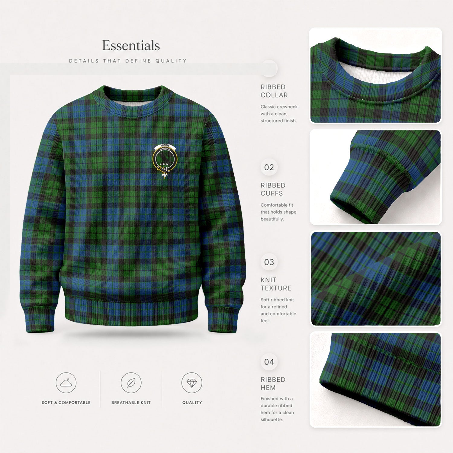 McKie Tartan Crest Sweater