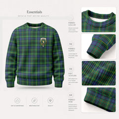 Stewart Hunting Modern Tartan Crest Sweater