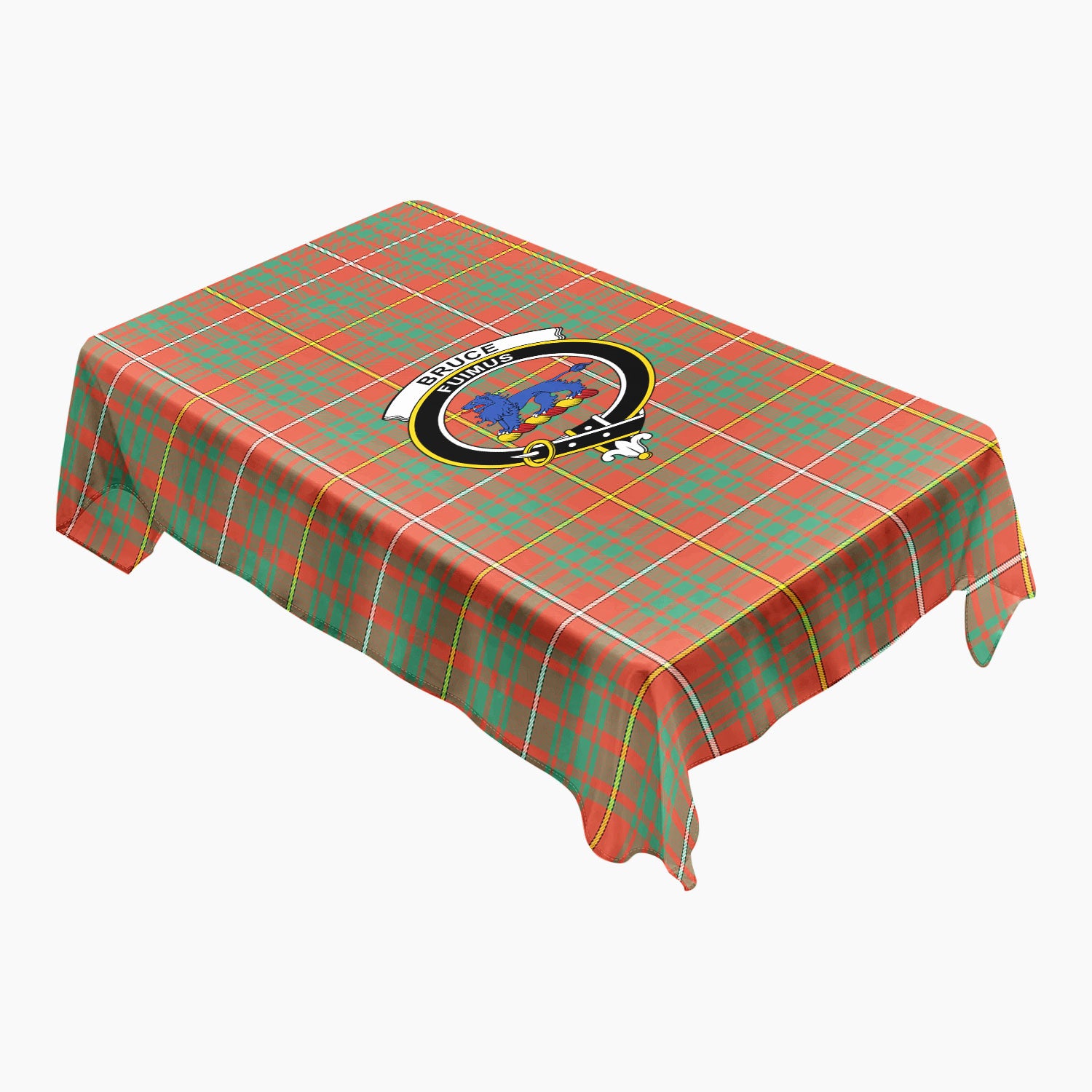 Bruce Ancient Tartan Crest Tablecloth