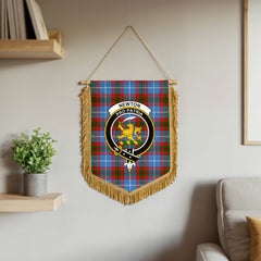 Newton Tartan Crest Wall Hanging Banner - Wood Pole