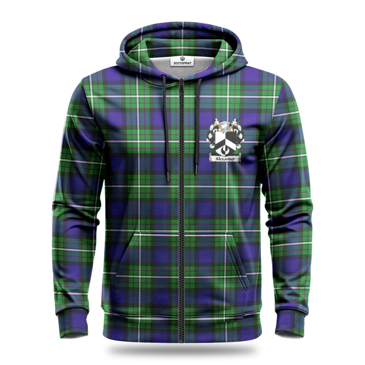 Alexander Tartan Coat of Arms Hoodie