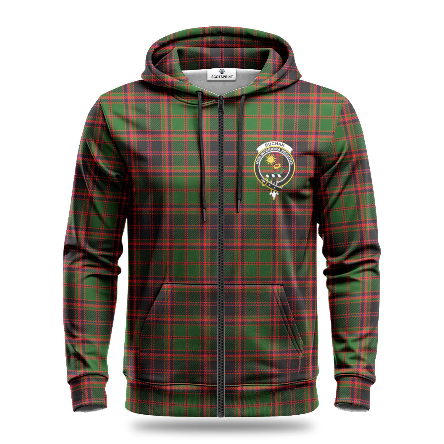 Buchan Modern Tartan Crest Hoodie