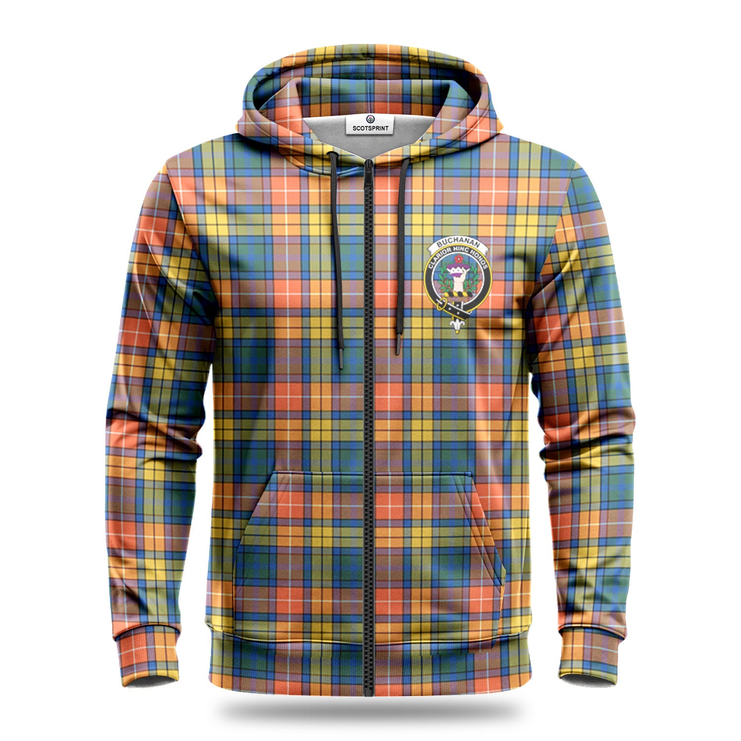 Buchanan Ancient Tartan Crest Hoodie