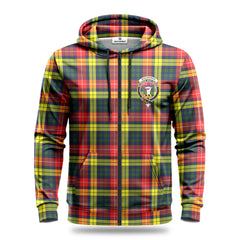 Buchanan Modern Tartan Crest Hoodie