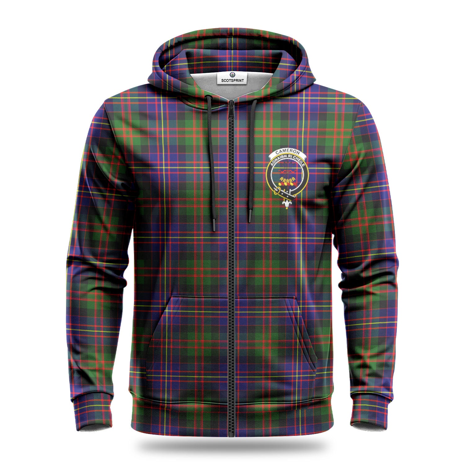 Cameron of Erracht Modern Tartan Crest Hoodie