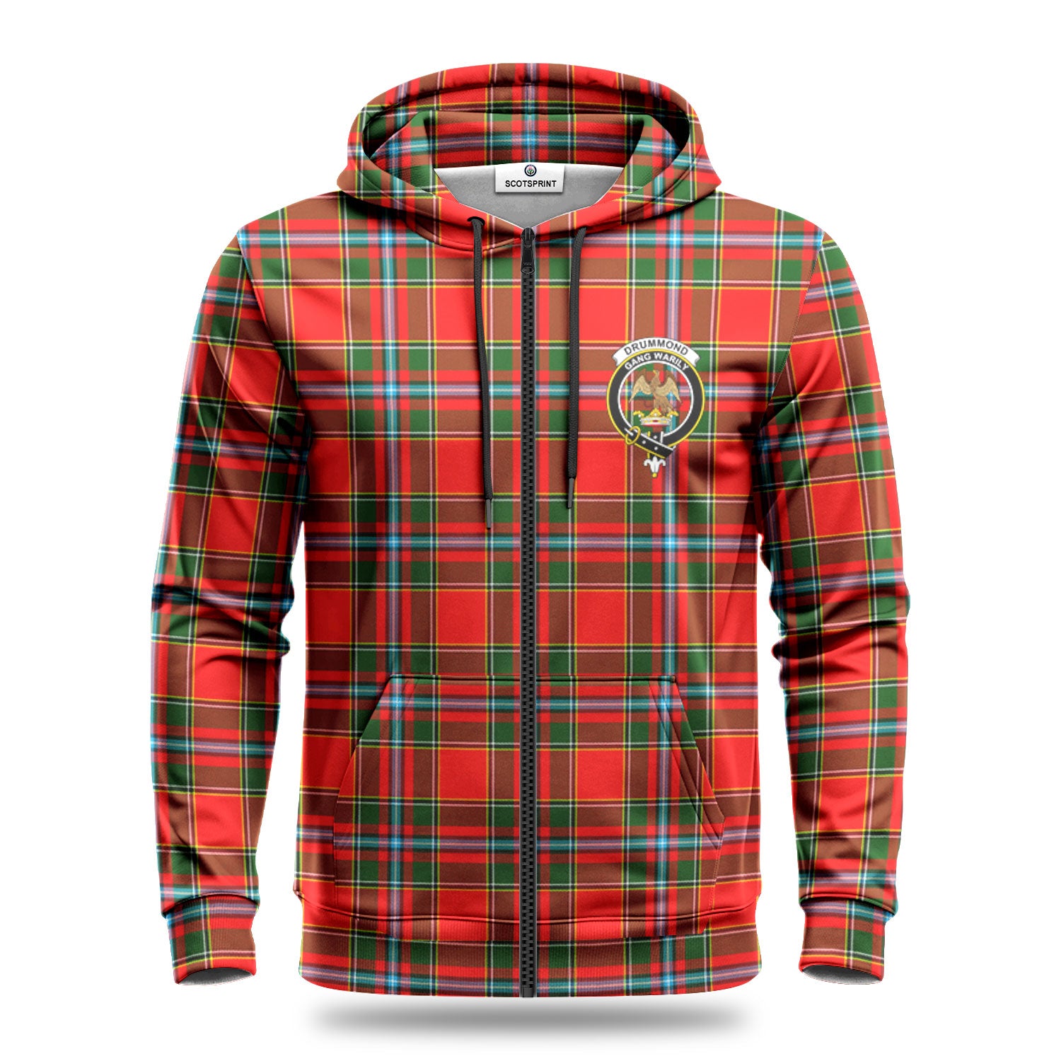 Drummond of Perth Tartan Crest Hoodie