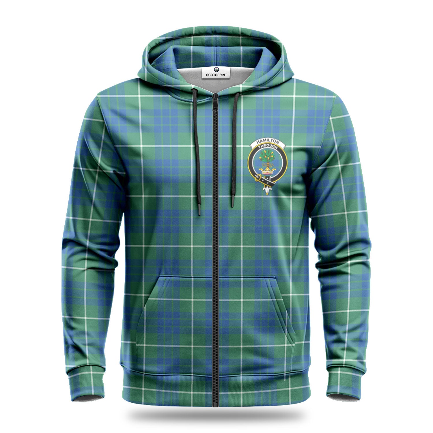 Hamilton Hunting Ancient Tartan Crest Hoodie