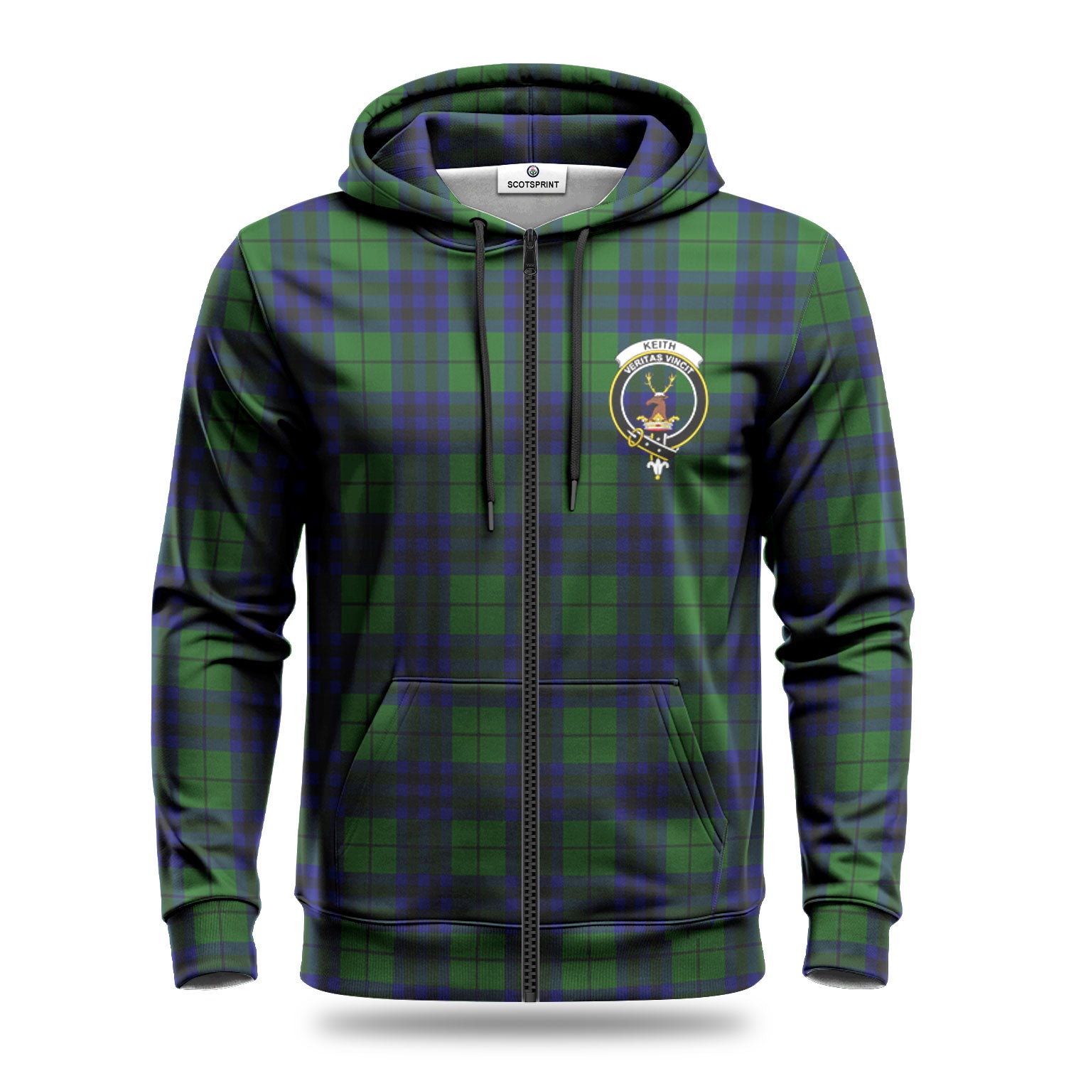 Keith Modern Tartan Crest Hoodie