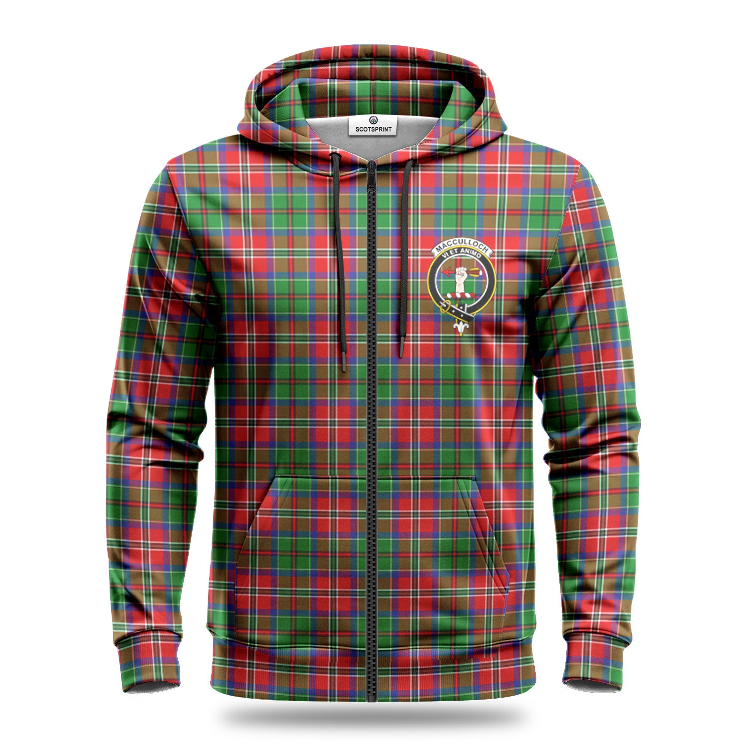 MacCulloch (McCulloch) Tartan Crest Hoodie