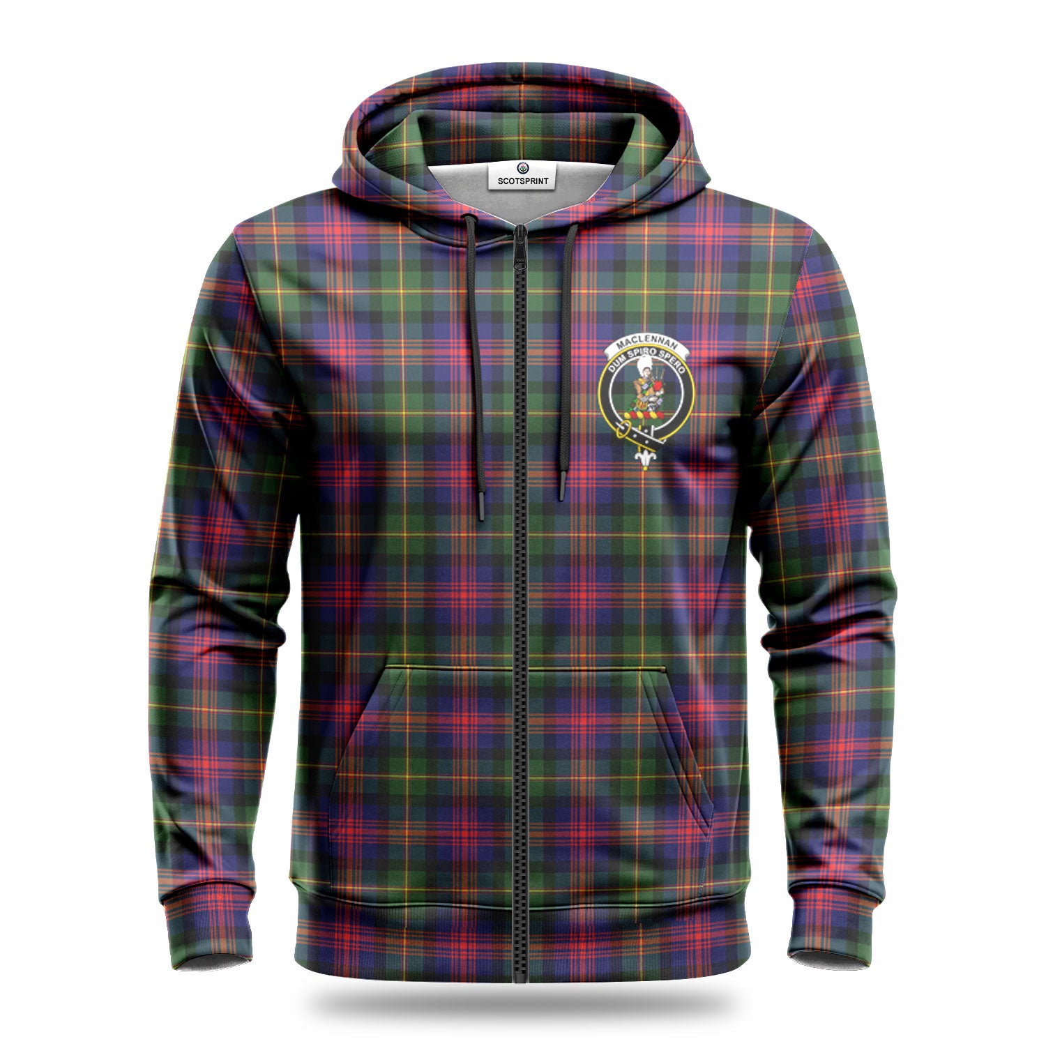 MacLennan Modern Tartan Crest Hoodie