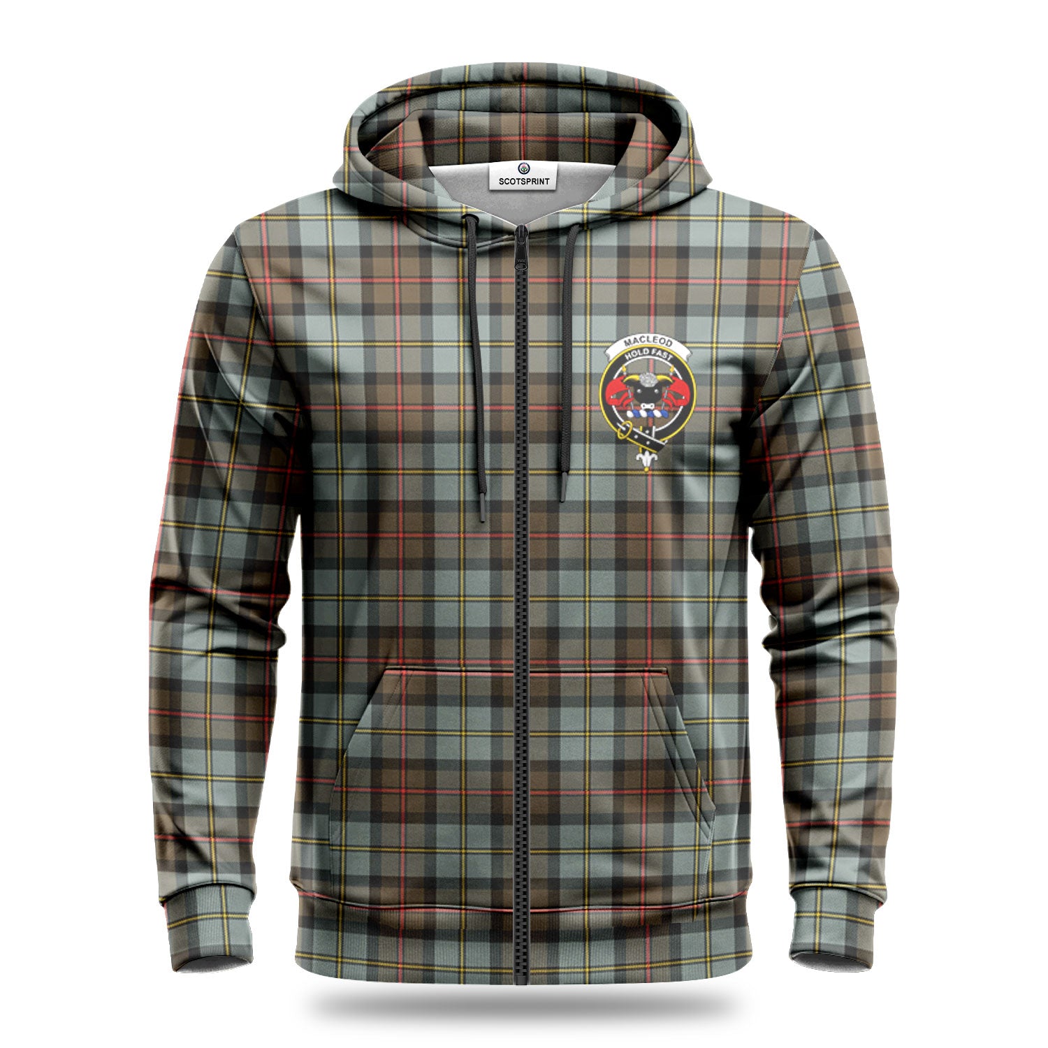 MacLeod of Harris Weathered Tartan Crest Hoodie