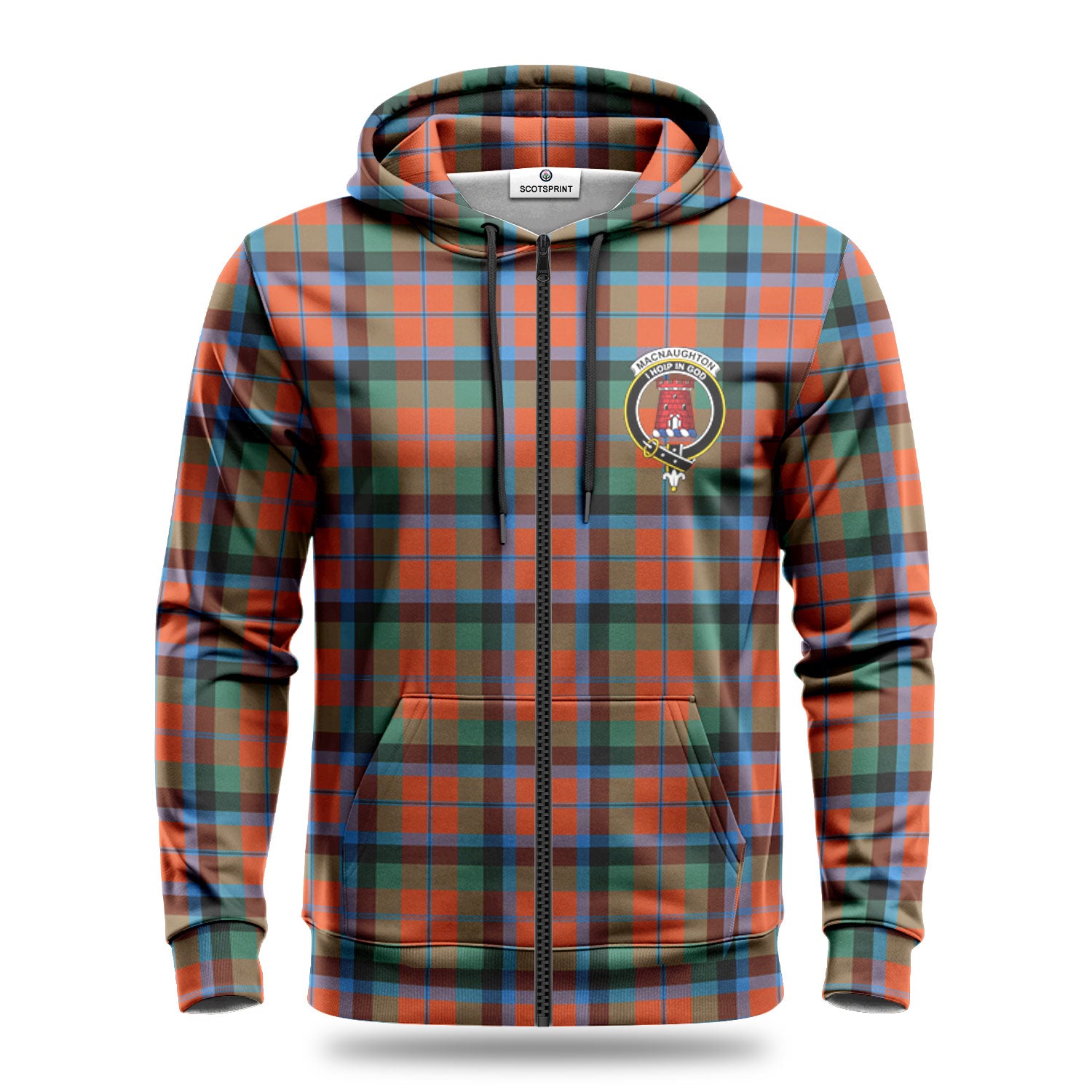 MacNaughton Ancient Tartan Crest Hoodie