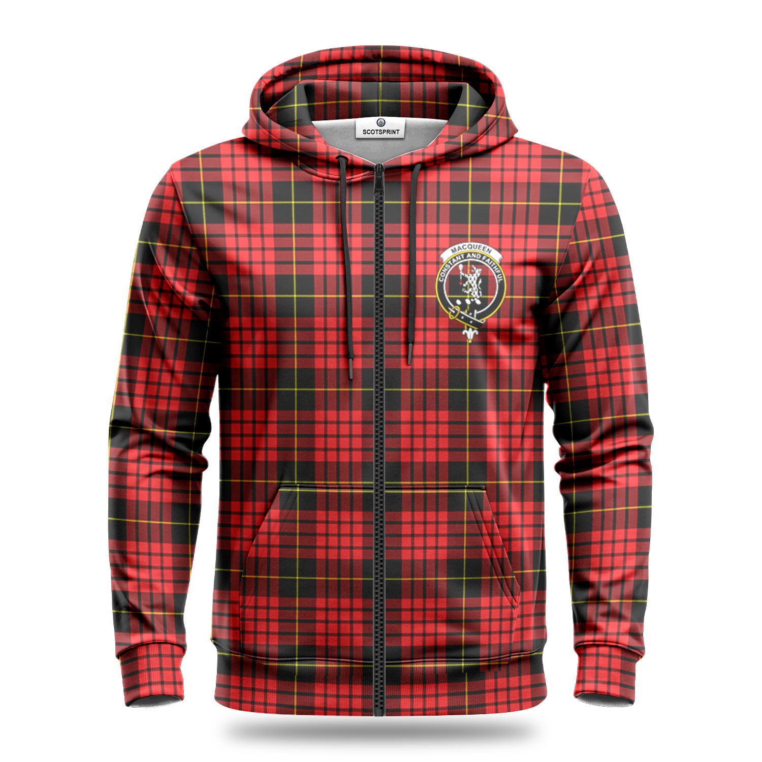 MacQueen Modern Tartan Crest Hoodie