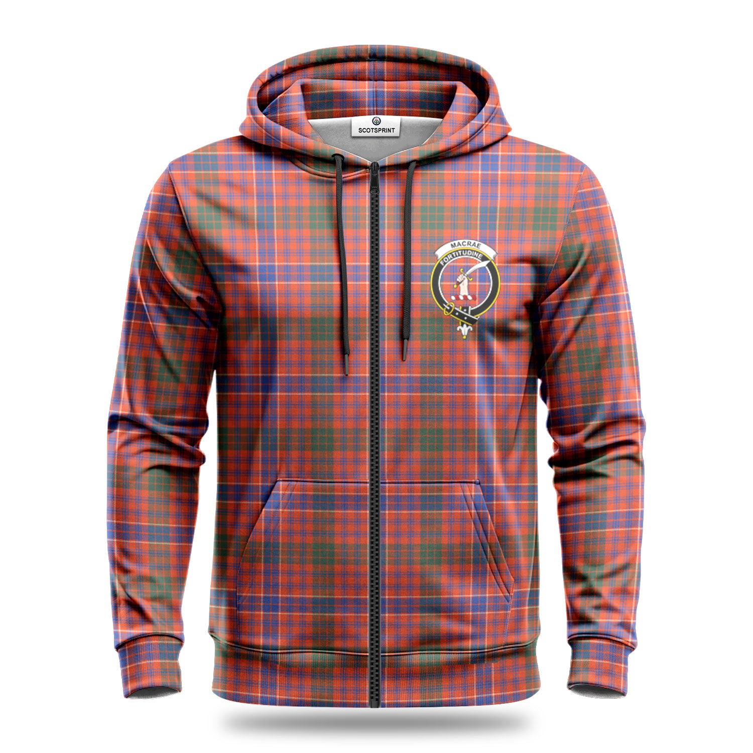 MacRae Ancient Tartan Crest Hoodie