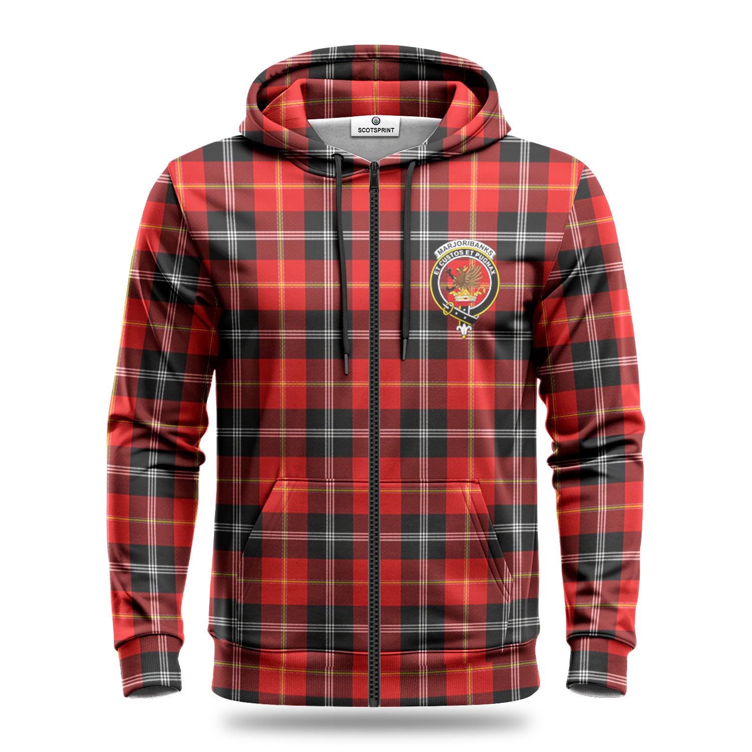 Marjoribanks Tartan Crest Hoodie