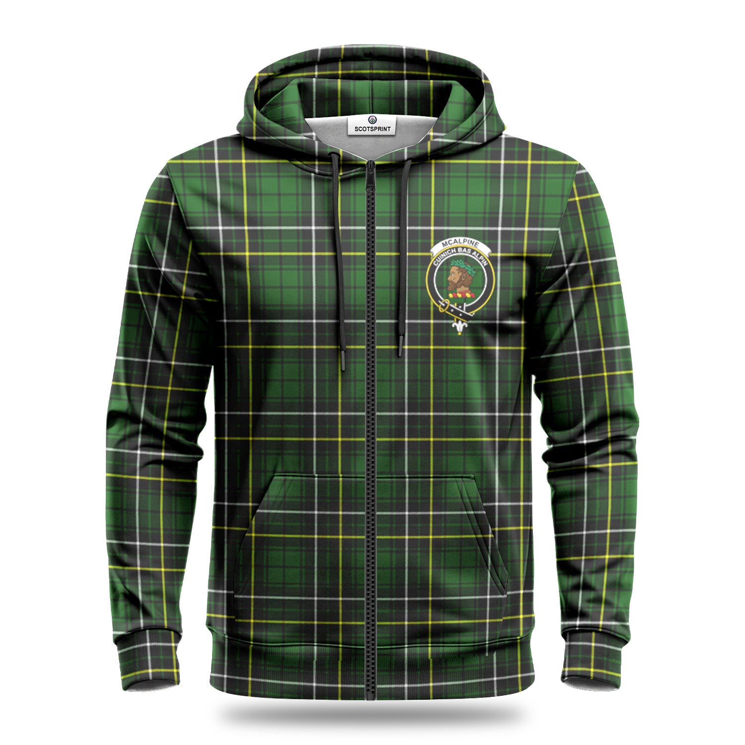 McAlpine Modern Tartan Crest Hoodie