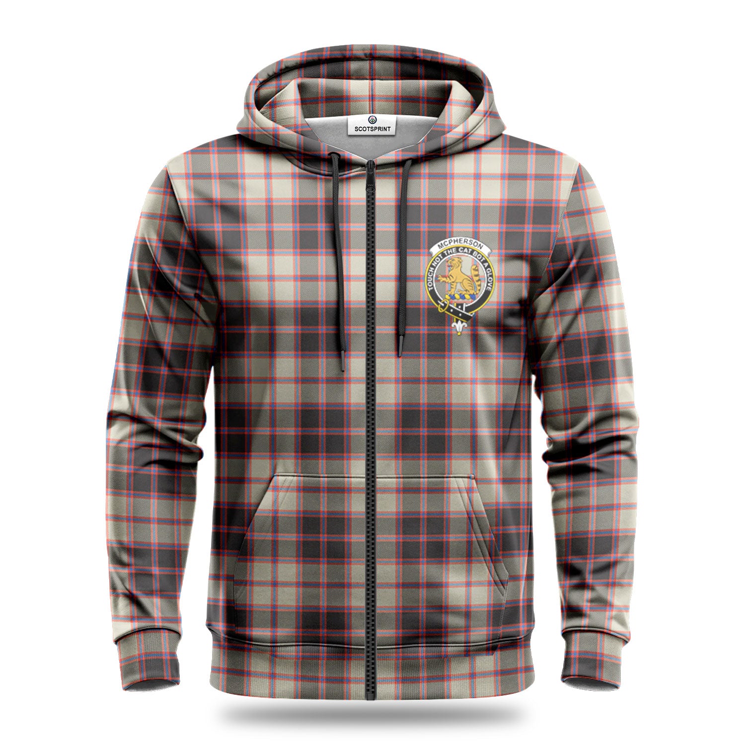 McPherson Hunting Ancient Tartan Crest Hoodie