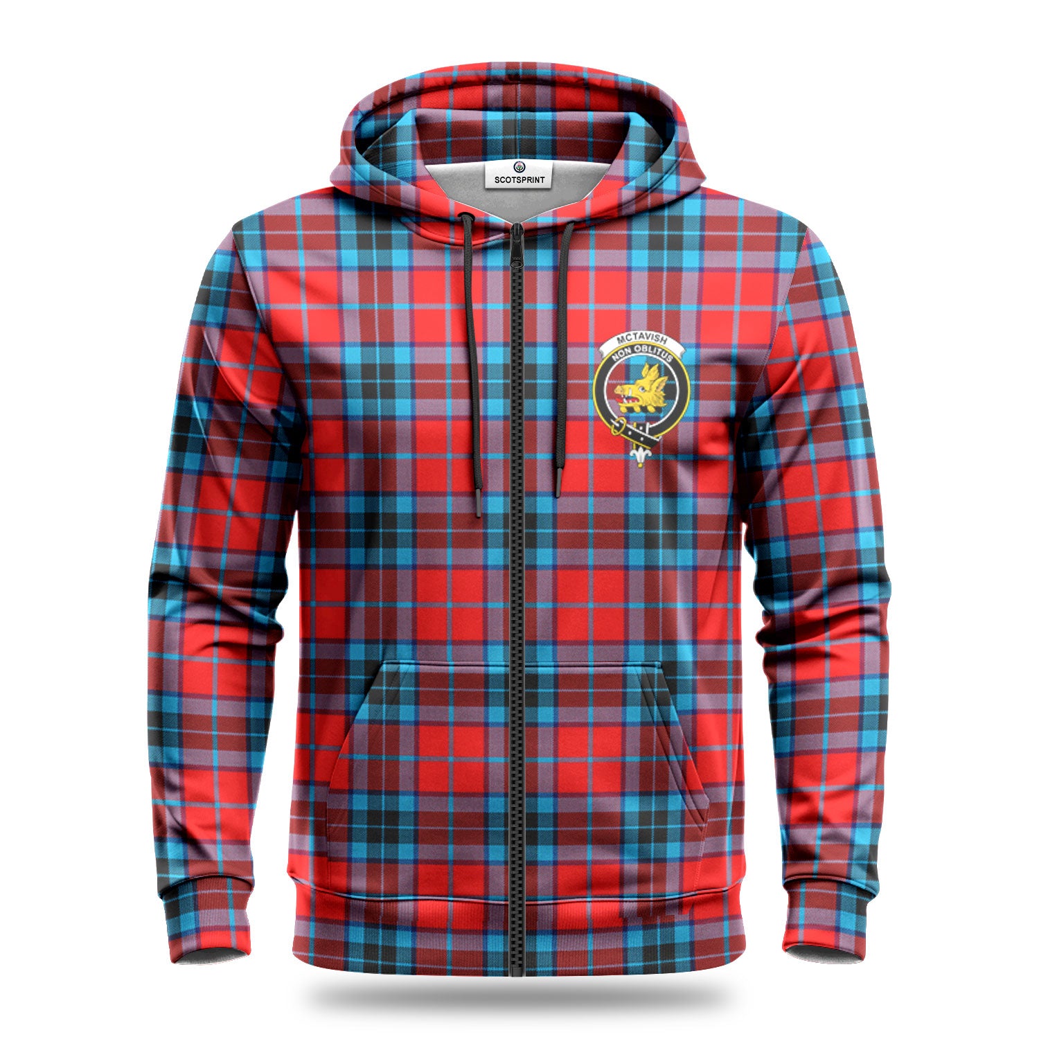 McTavish Modern Tartan Crest Hoodie