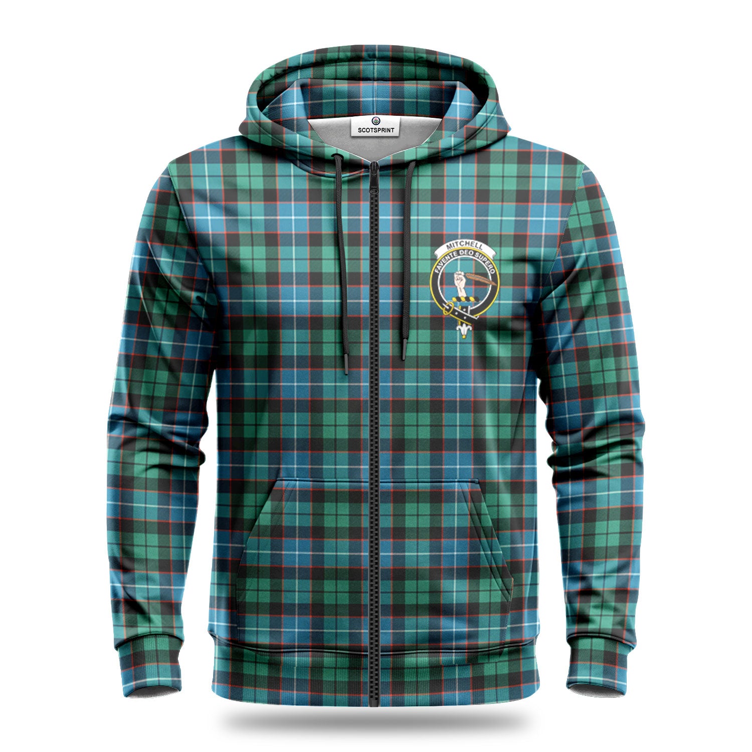 Mitchell Ancient Tartan Crest Hoodie