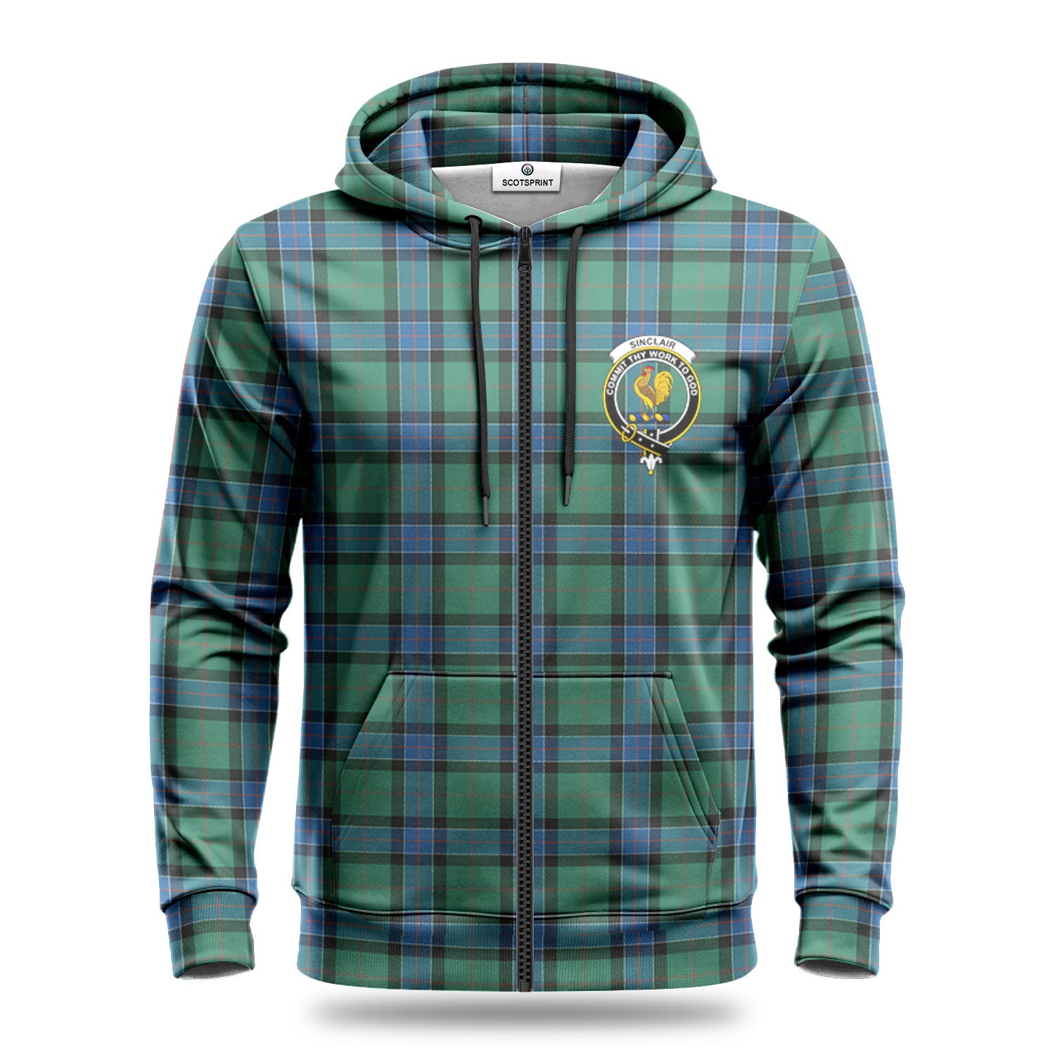 Sinclair Hunting Ancient Tartan Crest Hoodie