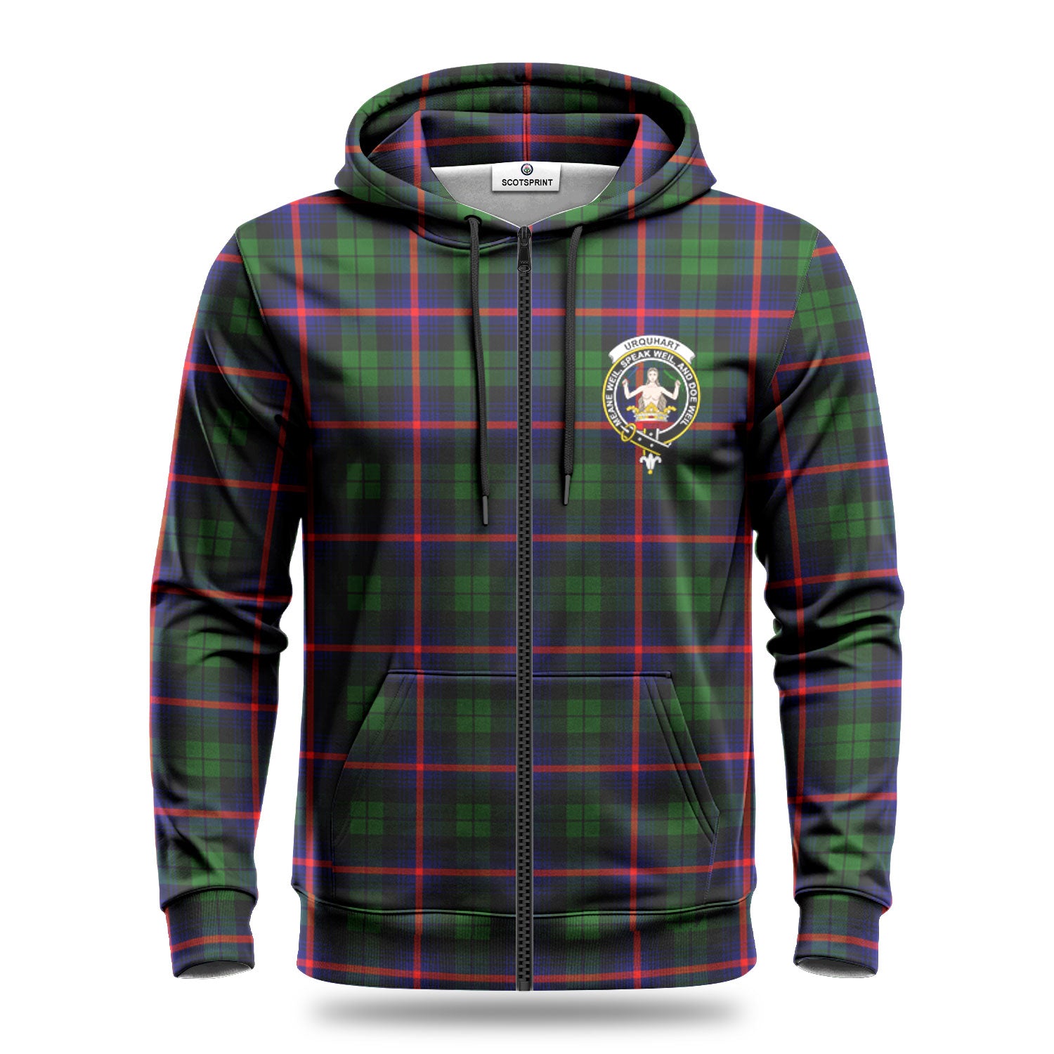 Urquhart Modern Tartan Crest Hoodie