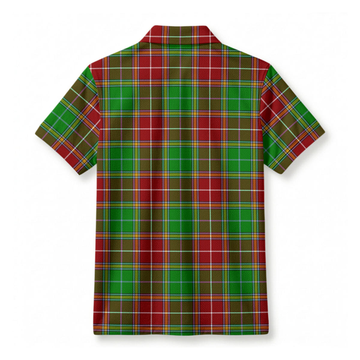 Baxter Modern Tartan Crest Birdseye Mesh Polo Shirt