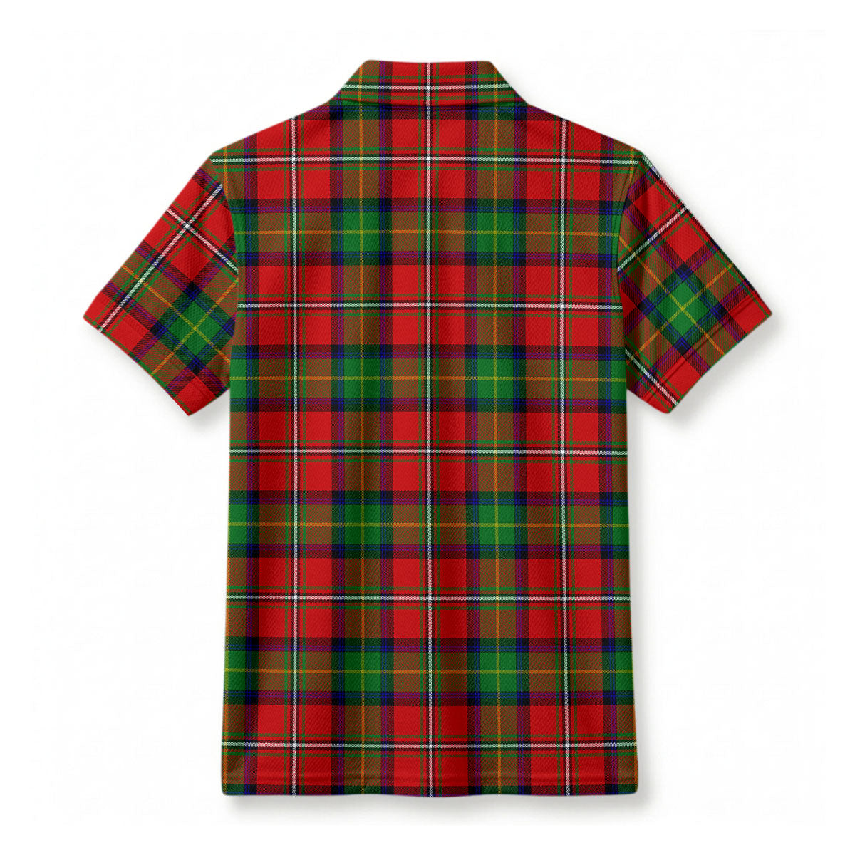 Boyd Modern Tartan Crest Birdseye Mesh Polo Shirt
