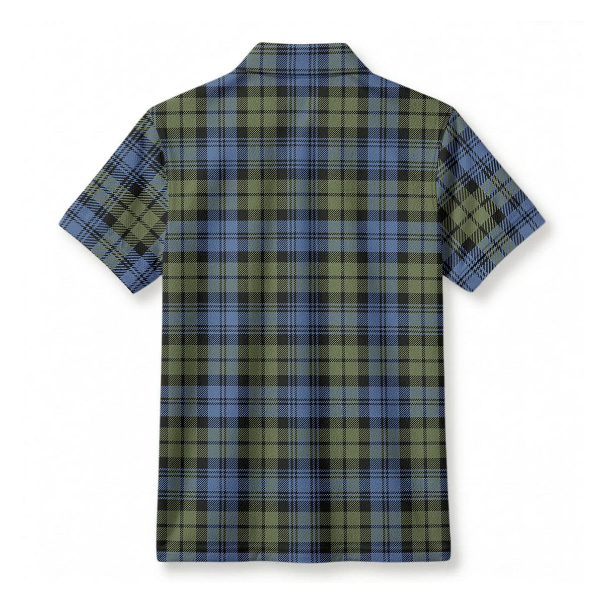 Campbell Faded Tartan Crest Birdseye Mesh Polo Shirt