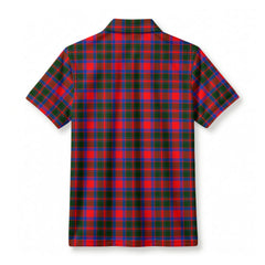 Carrick District Tartan Crest Birdseye Mesh Polo Shirt