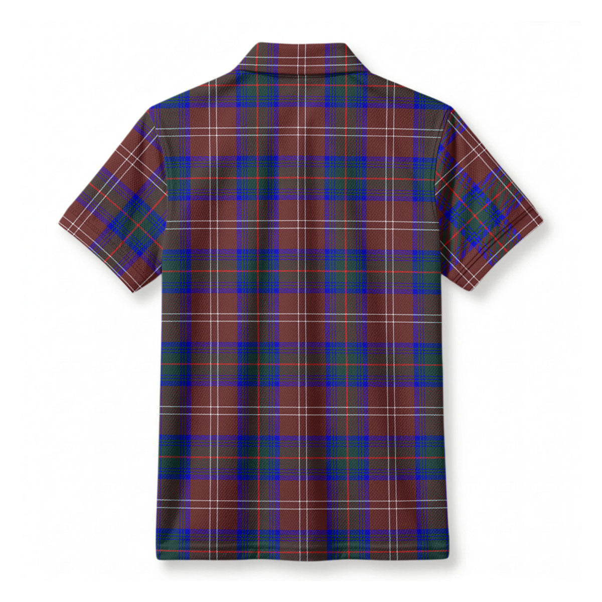 Chisholm Hunting Modern Tartan Crest Birdseye Mesh Polo Shirt