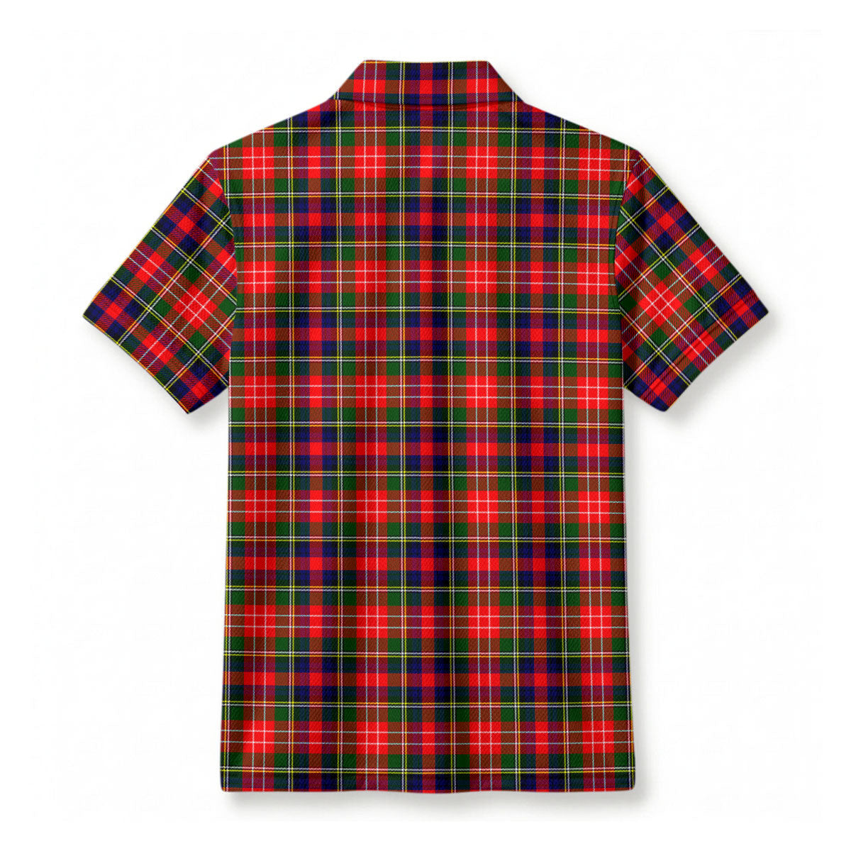 Christie Tartan Crest Birdseye Mesh Polo Shirt