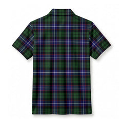 Galbraith Modern Tartan Crest Birdseye Mesh Polo Shirt