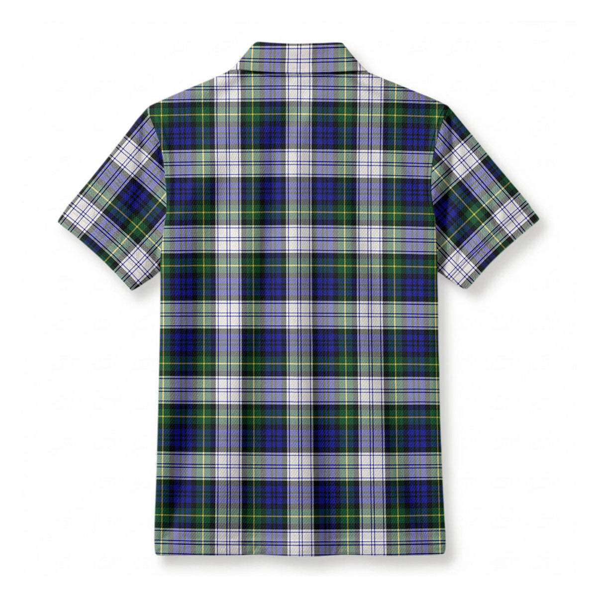 Gordon Dress Modern Tartan Crest Birdseye Mesh Polo Shirt