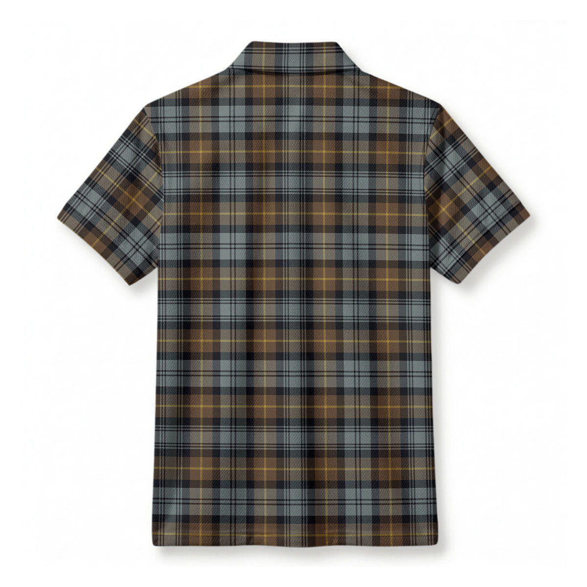 Gordon Weathered Tartan Crest Birdseye Mesh Polo Shirt