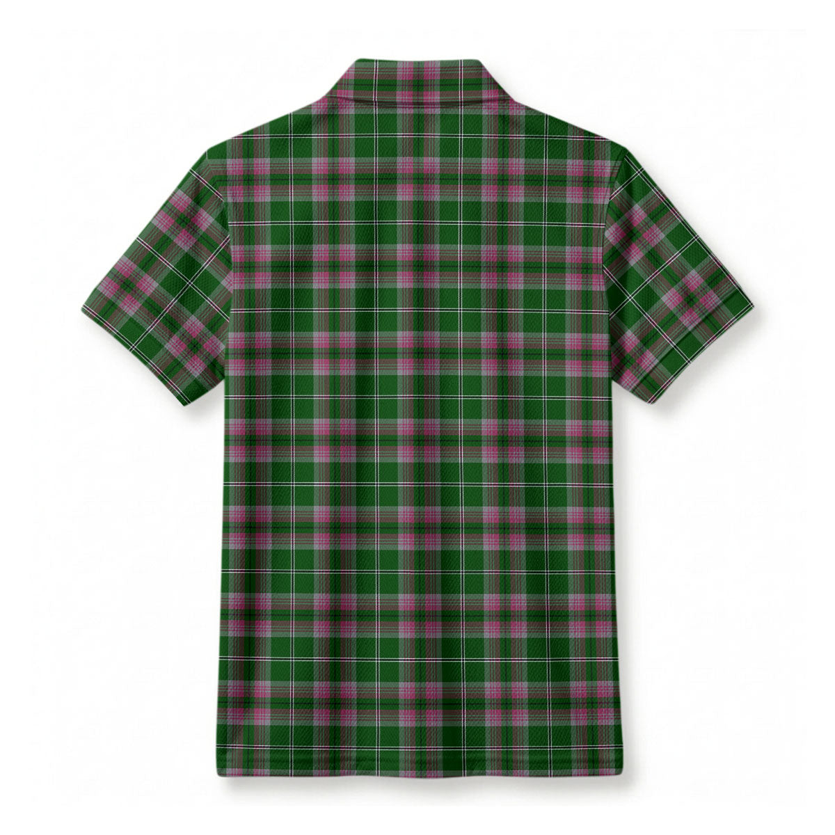 Gray Hunting Tartan Crest Birdseye Mesh Polo Shirt