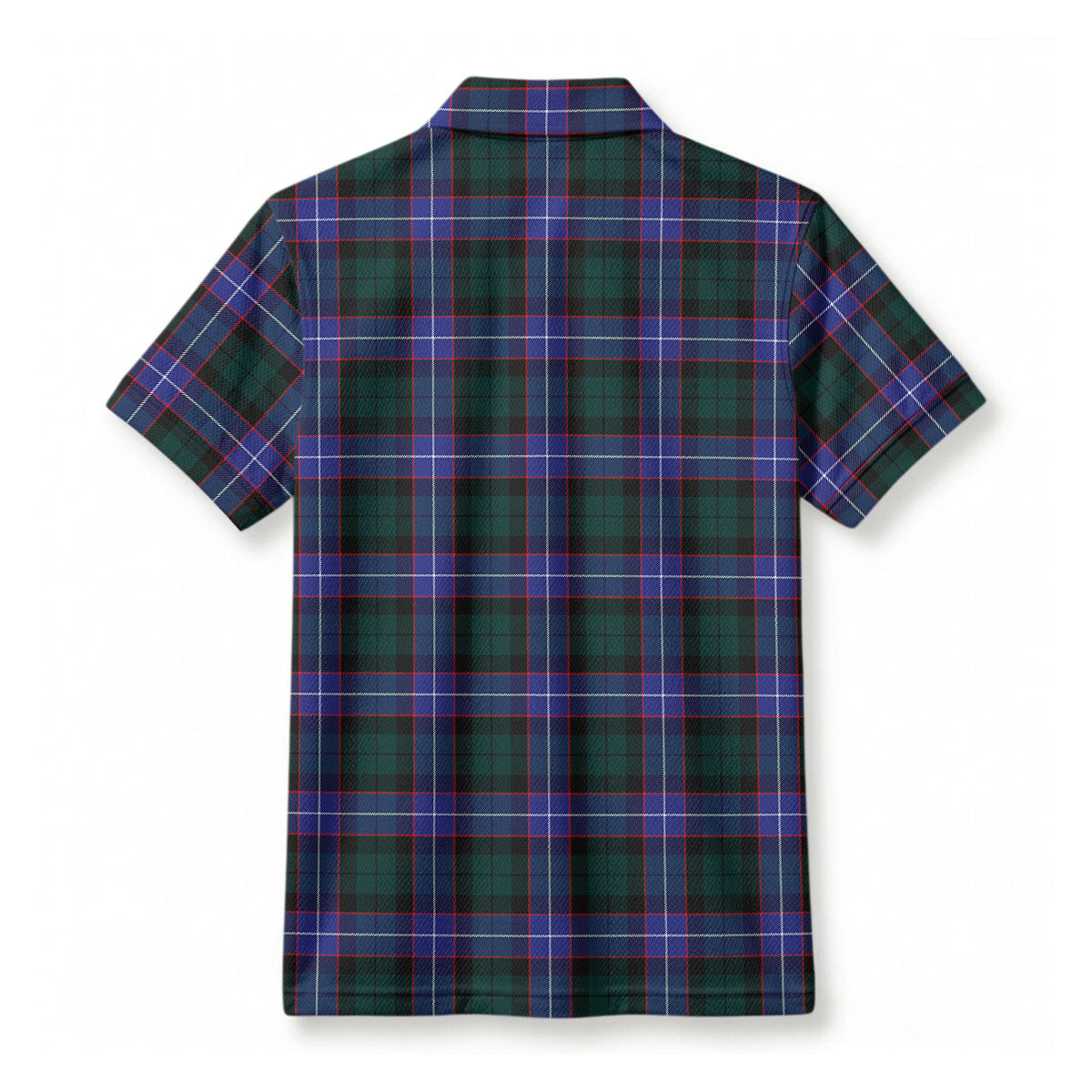 Hunter Modern Tartan Crest Birdseye Mesh Polo Shirt