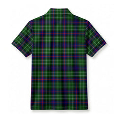 Leslie Hunting Tartan Crest Birdseye Mesh Polo Shirt