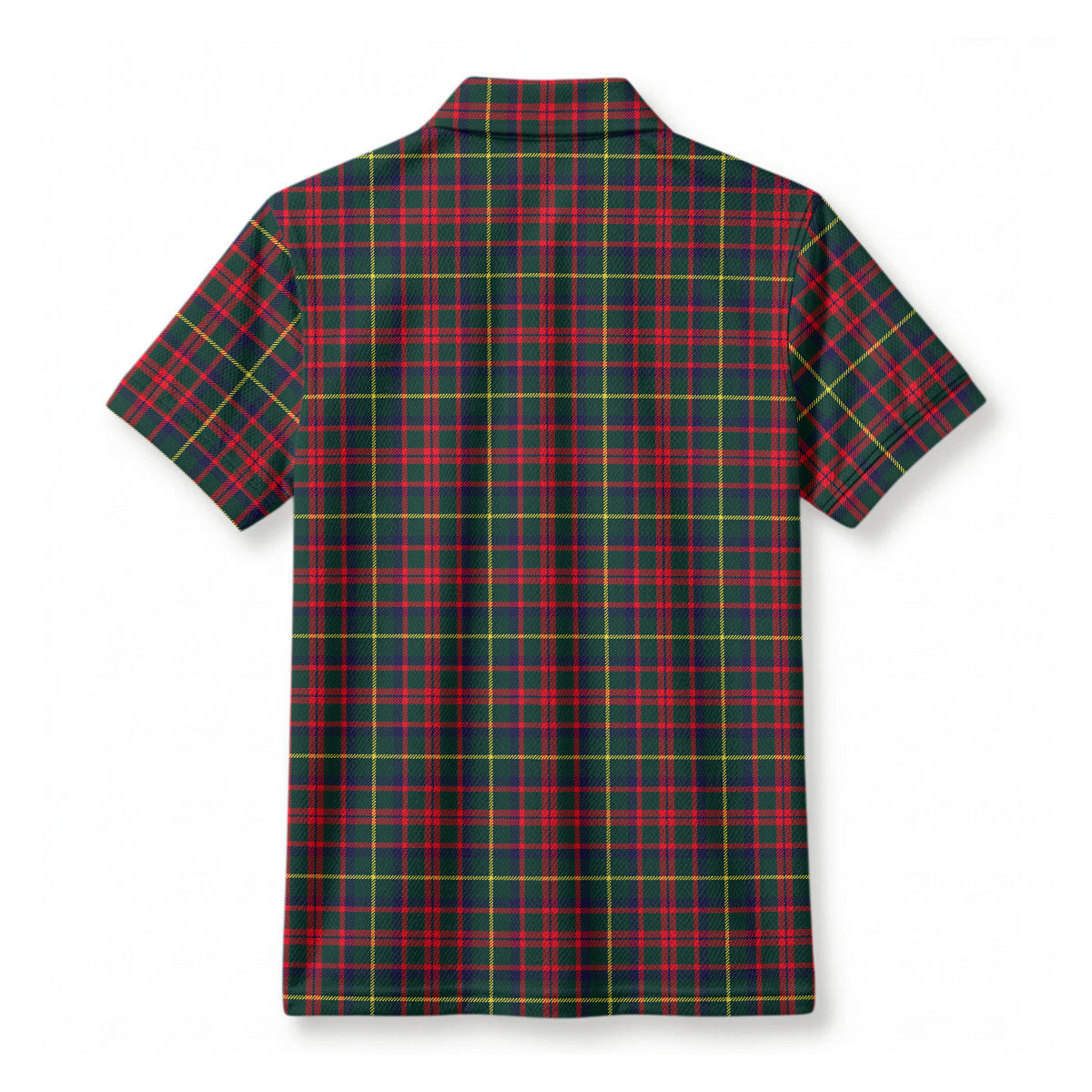 MacIntosh Hunting Modern Tartan Crest Birdseye Mesh Polo Shirt