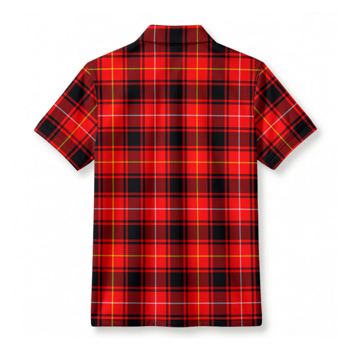 MacIver Modern Tartan Crest Birdseye Mesh Polo Shirt