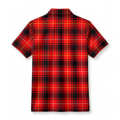 MacIver Modern Tartan Crest Birdseye Mesh Polo Shirt