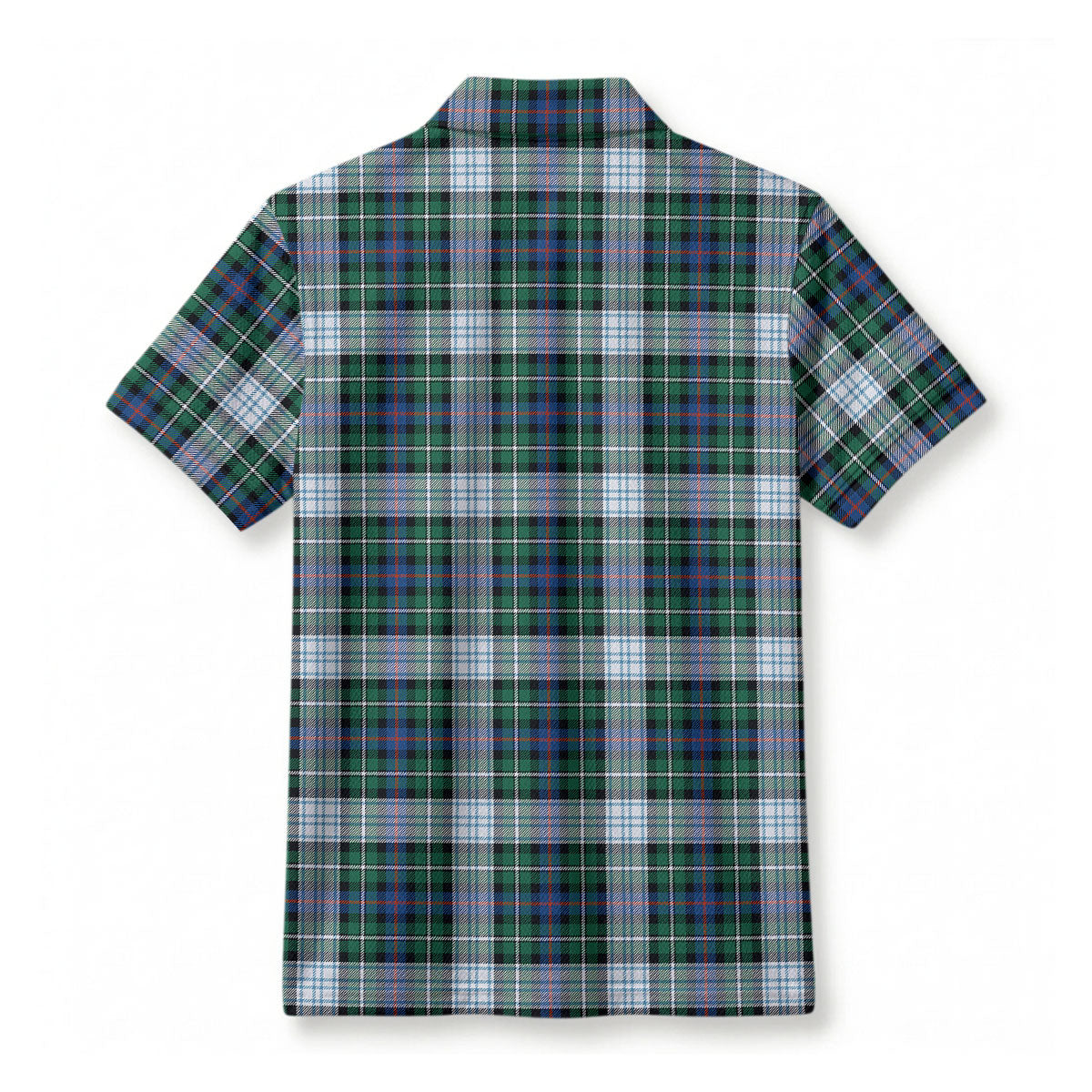 MacKenzie Dress Ancient Tartan Crest Birdseye Mesh Polo Shirt