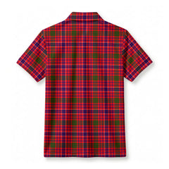 MacRae Modern Tartan Crest Birdseye Mesh Polo Shirt