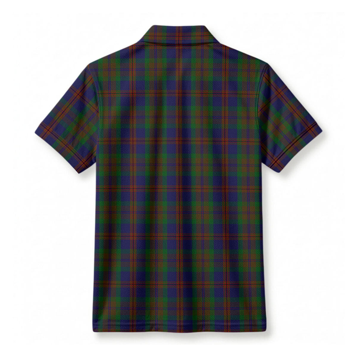 Mann Tartan Birdseye Mesh Polo Shirt