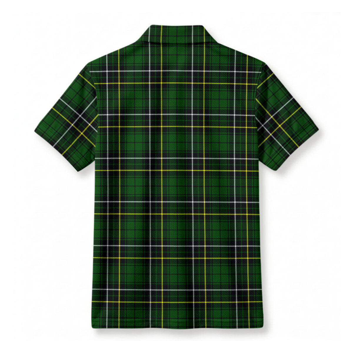McAlpine Modern Tartan Crest Birdseye Mesh Polo Shirt