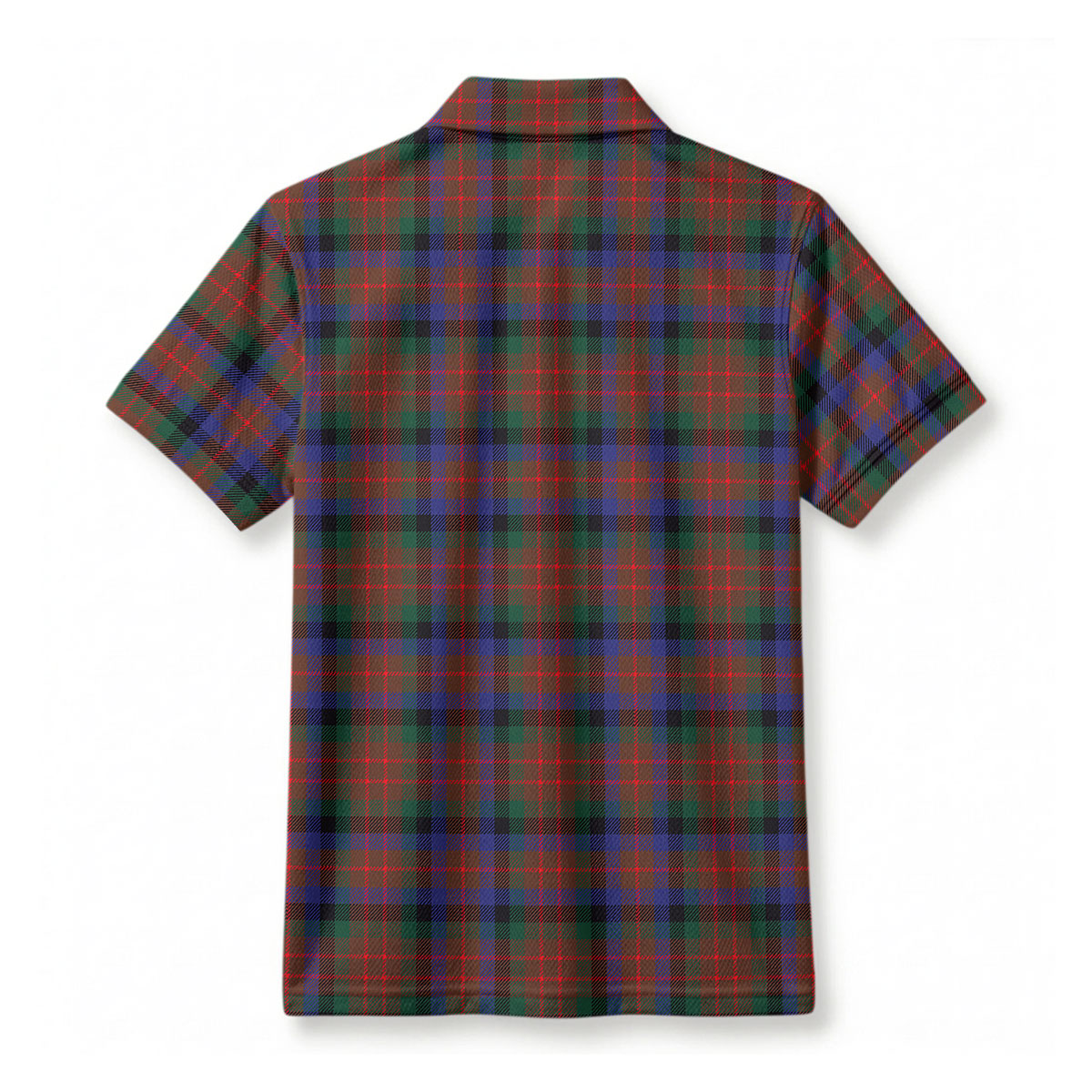 McDuff Hunting Modern Tartan Crest Birdseye Mesh Polo Shirt