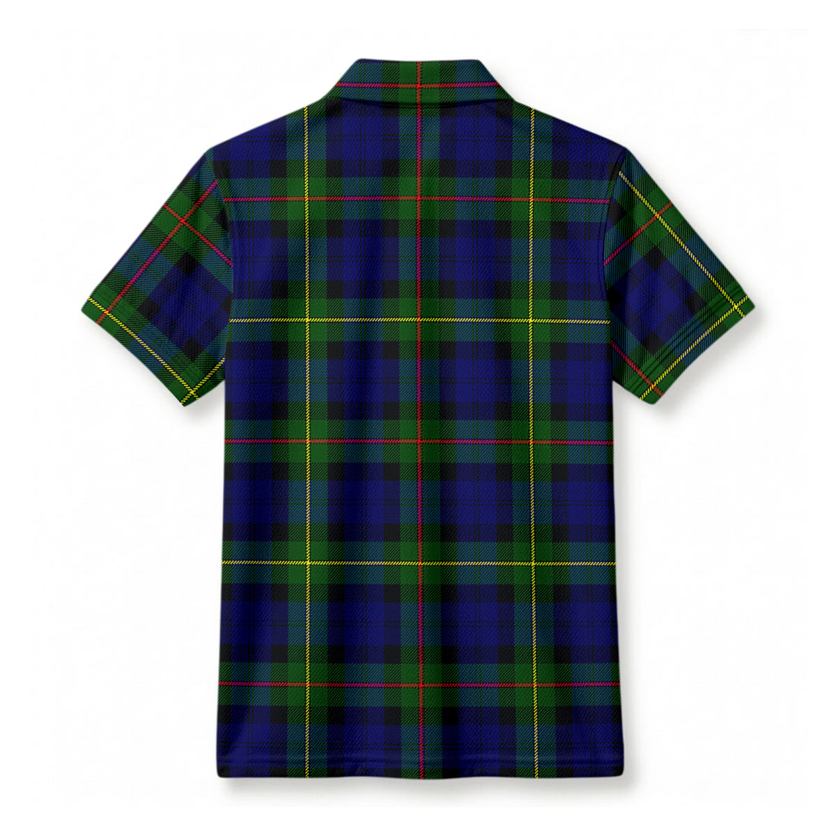 McEwan Modern Tartan Crest Birdseye Mesh Polo Shirt