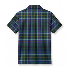 McInnes Modern Tartan Crest Birdseye Mesh Polo Shirt