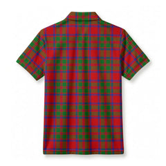 McIntosh Modern Tartan Crest Birdseye Mesh Polo Shirt