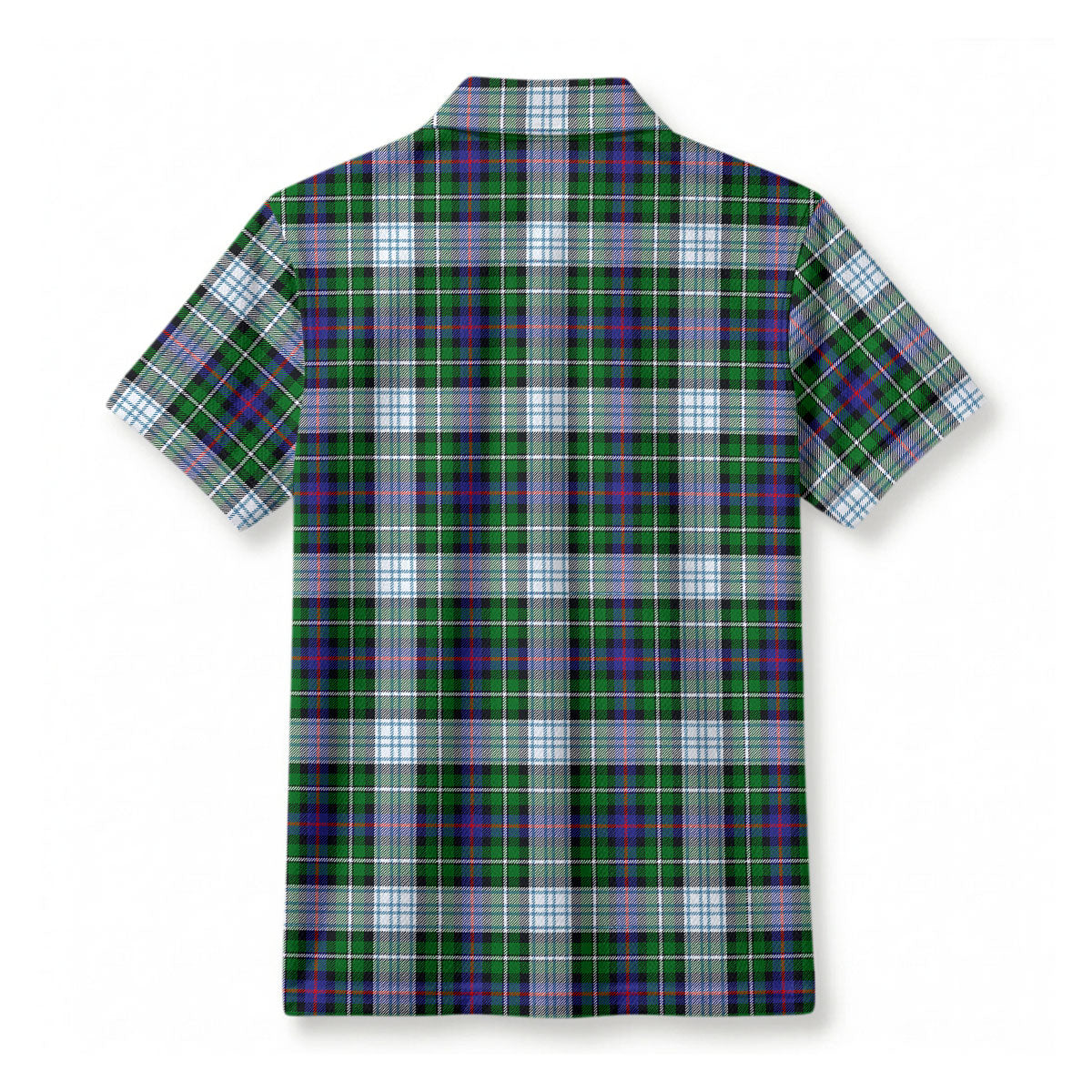 McKenzie Dress Modern Tartan Crest Birdseye Mesh Polo Shirt